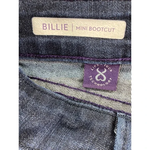 NYDJ Women's Billie Mini Bootcut Size 4 Dark Wash Mid Rise Lift Tuck Casual - Picture 6 of 12